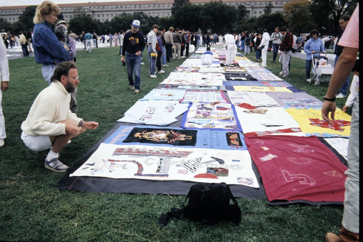 The AIDS Memorial Quilt on the National Mall